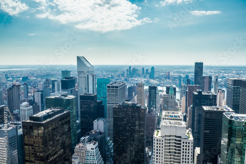 Panoramic view of Manhattan , view from Top of the Rock Rockefeller Center , New York , USA
