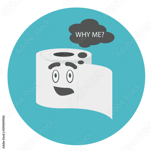 a roll of toilet paper that asks why it is so popular in a crisis