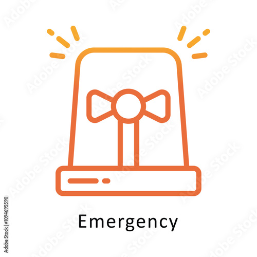 Emergency vector Gradient Outline Icon. .. Eps 10 file