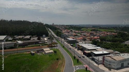 Video aéreo da cidade de Indaiatuba em São Paulo