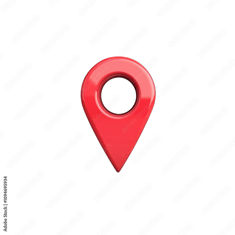 Red location pin icon isolated on transparent background cutout png Red location pin icon isolated on transparent background cutout png