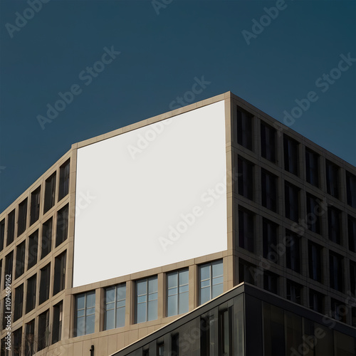 Signboard, Billboard Mockup Design on a Large Modern  Building