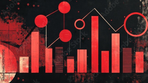 The concept of CTR improvement in red and black colors photo