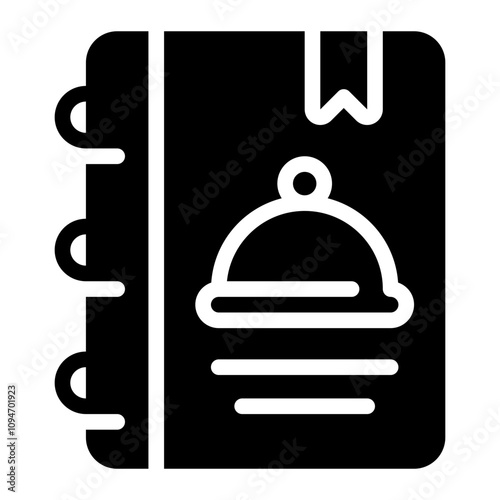 cooking book glyph icon