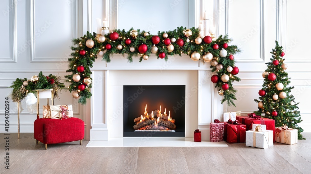 Enjoying the warmth of a beautifully decorated living room during the festive holiday season