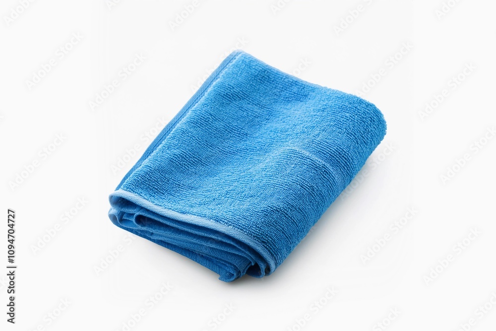 Blue microfiber cloth isolated on white background with clipping path Blue microfiber cloth isolated on white background with clipping path