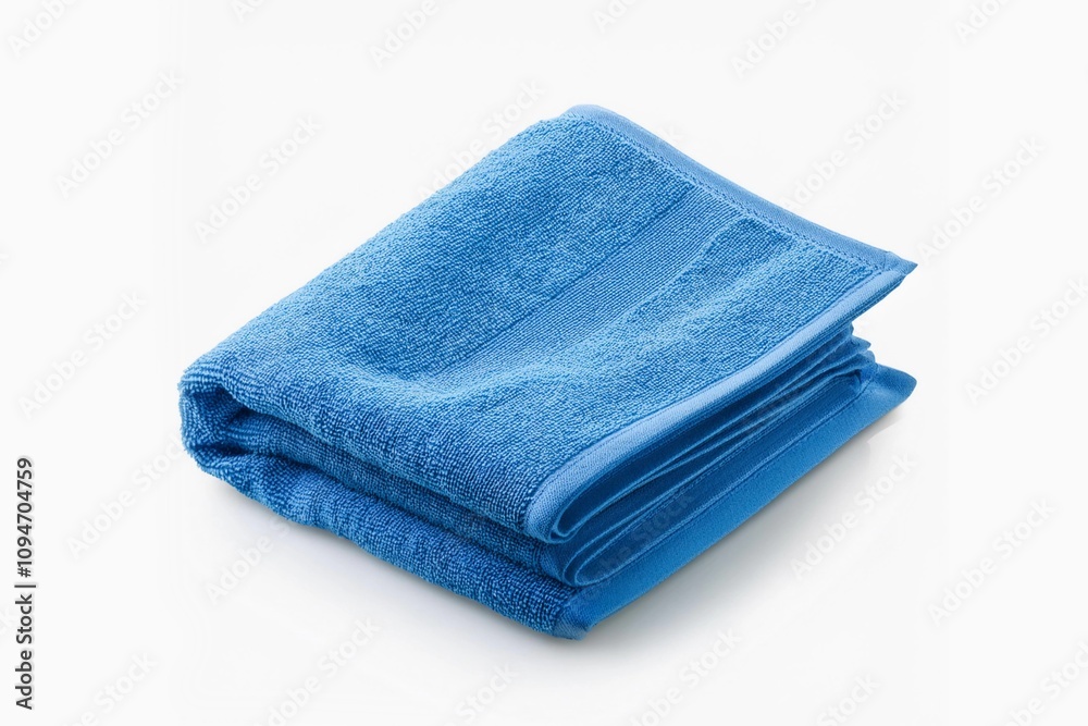 Blue microfiber cloth isolated on white background with clipping path Blue microfiber cloth isolated on white background with clipping path