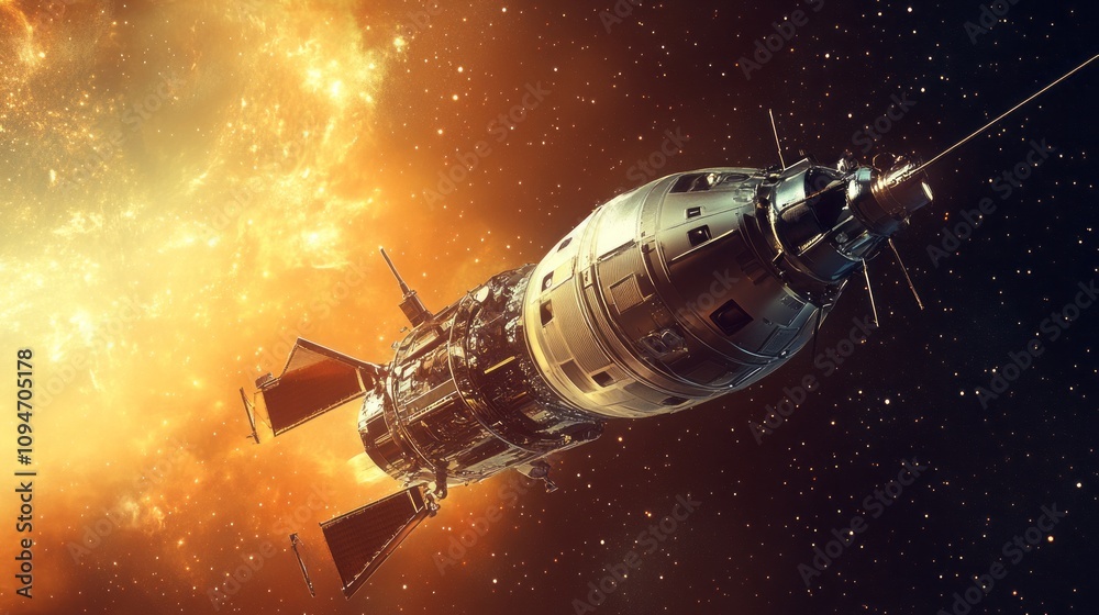 Obraz premium space probe with space for text 