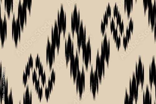 Ethnic abstract ikat art. Aztec ornament print. geometric ethnic pattern seamless color oriental. Design for background, curtain, carpet, wallpaper, clothing, wrapping, Batik, and vector illustration.