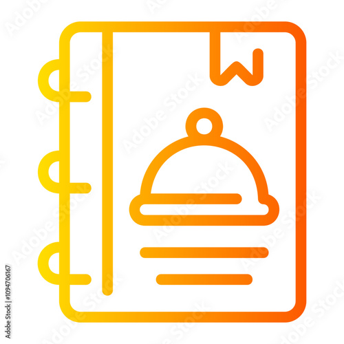 cooking book gradient icon