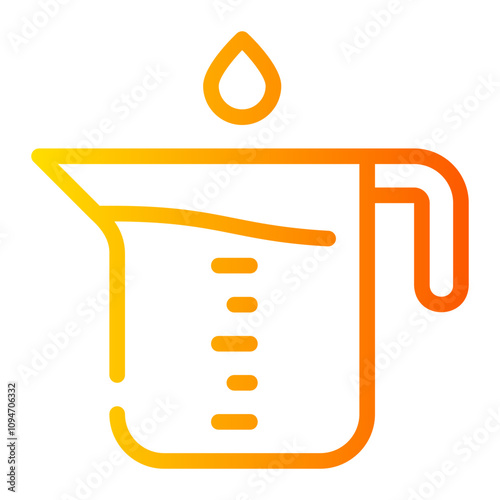 measuring cup gradient icon