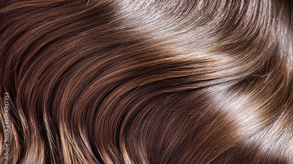 Silken waves cascade elegantly, revealing rich tones in a luxurious hairstyle glowing under soft lighting Silken waves cascade elegantly, revealing rich tones in a luxurious hairstyle glowing under soft lighting