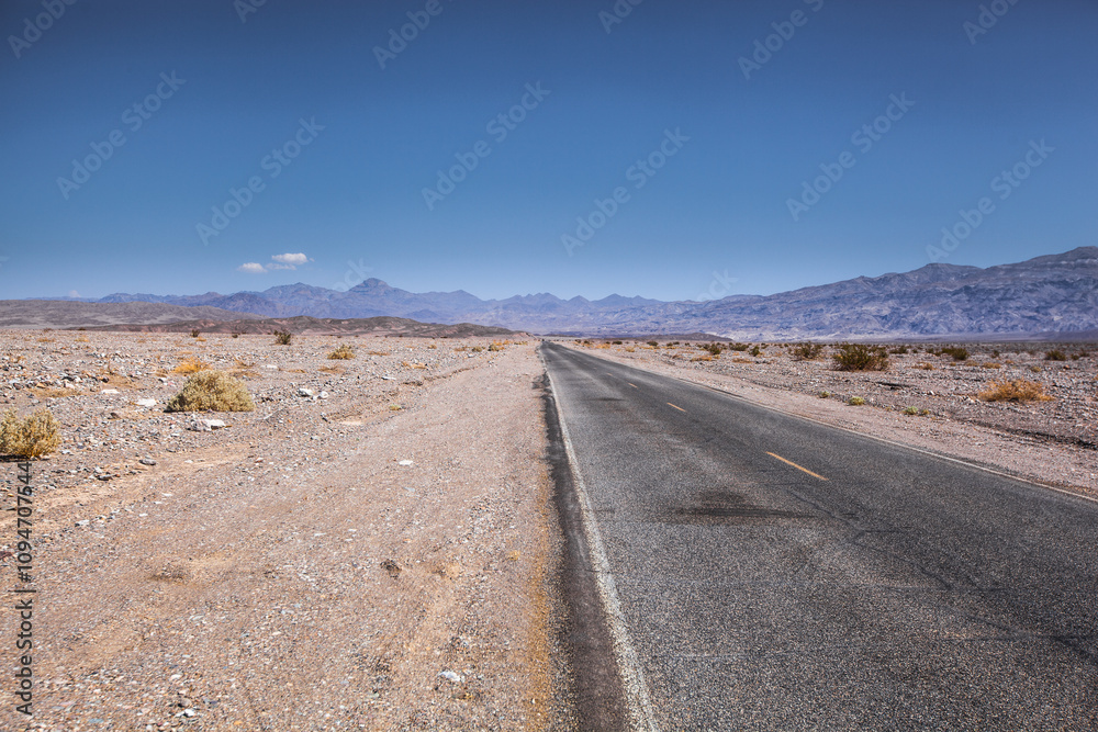 Empty road in Death Valley National Park , Nevada , USA Empty road in Death Valley National Park , Nevada , USA