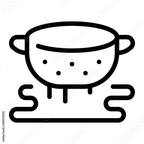 colander line icon