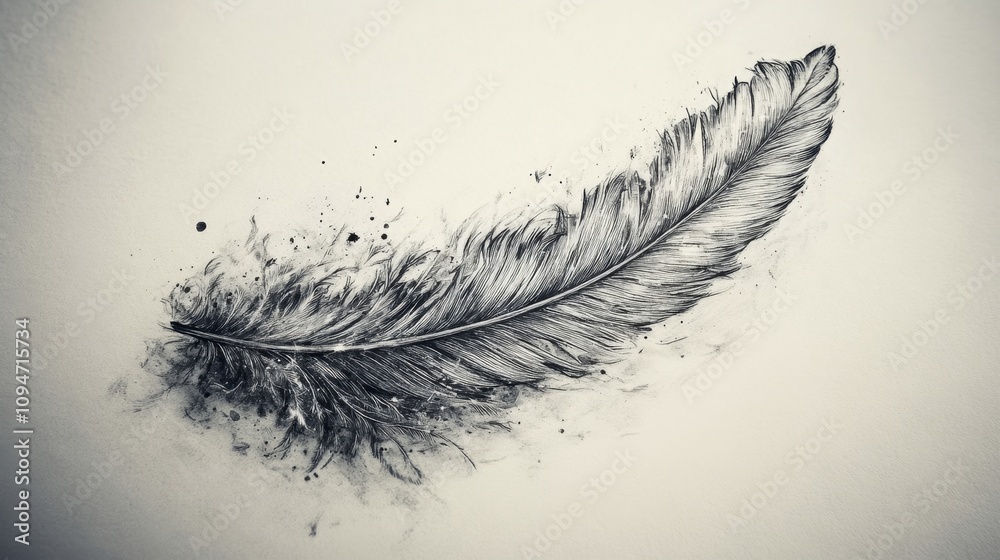 Obraz premium Intricate Feather Design