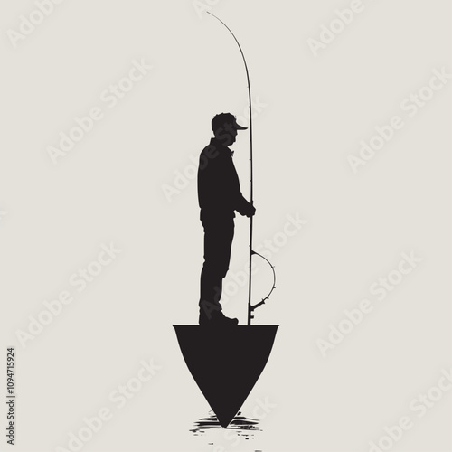 A fish head and a fish in the middle of a forest. A poster that says fish set on it.
