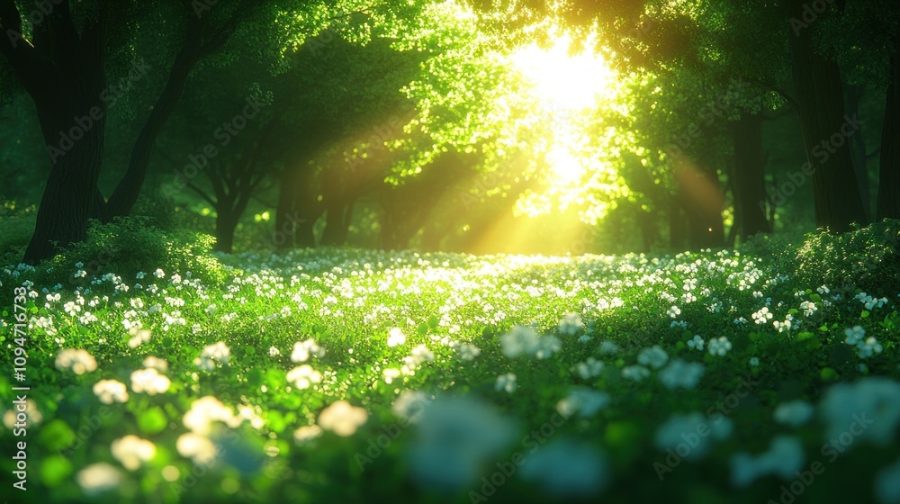 Fototapeta premium Sunlight Through Trees