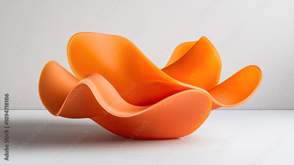 Beautiful abstract sculpture features fluid, undulating shapes with translucent materials and gentle lighting enhancing its organic movement Beautiful abstract sculpture features fluid, undulating shapes with translucent materials and gentle lighting enhancing its organic movement