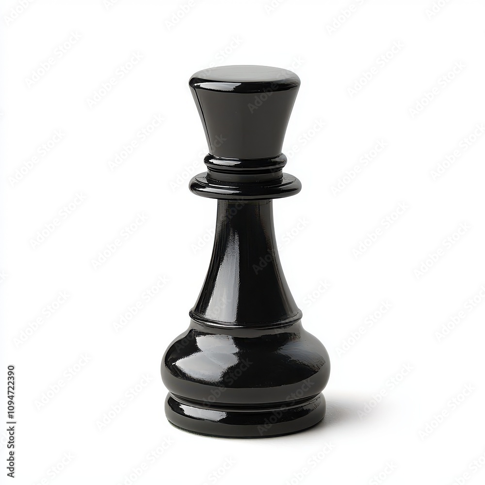 Black Chess piece isolated on white background Black Chess piece isolated on white background