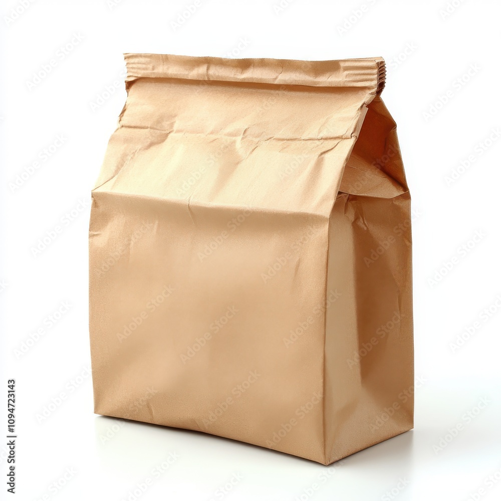 Brown paper bag isolated on white background Brown paper bag isolated on white background