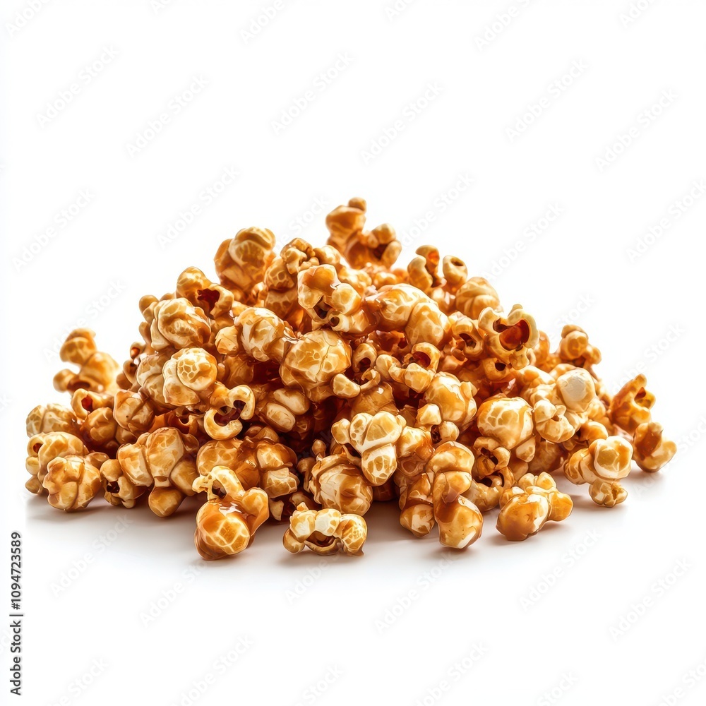 Caramel popcorn isolated on white background Caramel popcorn isolated on white background