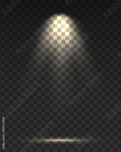 realistic rays of light, light from a lamp