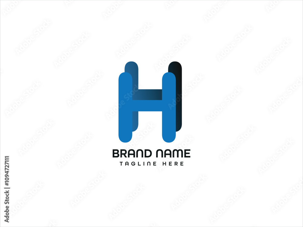 Obraz premium H logo for a brand called the brand name brand name .