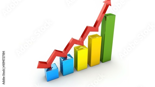 Technology finance business growth chart