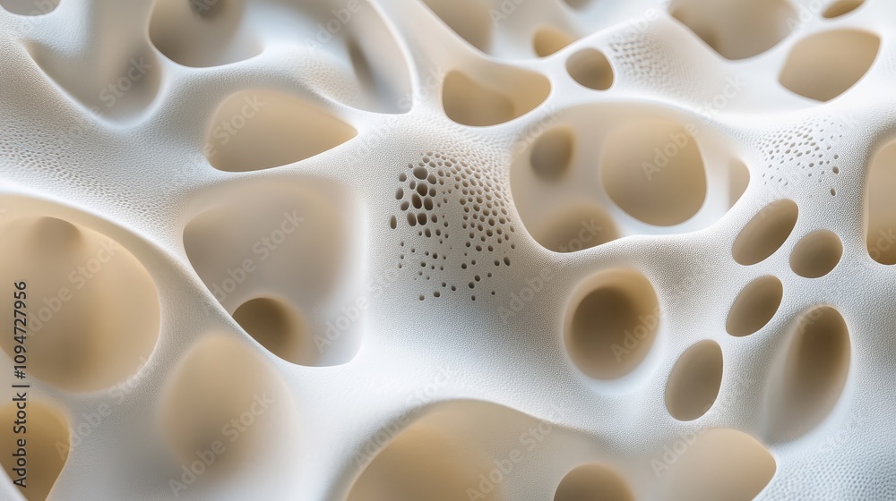 Extreme close-up reveals a mesmerizing organic bone structure with ...