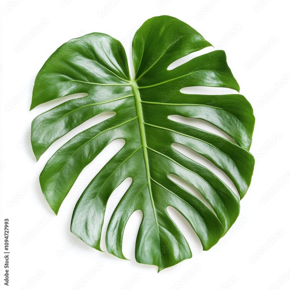 Monstera leaf isolated on white background Monstera leaf isolated on white background