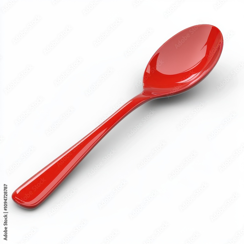 Plastic Spoon Red isolated on white background Plastic Spoon Red isolated on white background