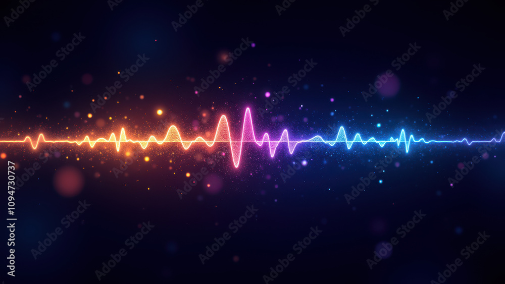 A vibrant, abstract high-tech background with a waveform graphic, suitable for multimedia content. A vibrant, abstract high-tech background with a waveform graphic, suitable for multimedia content.