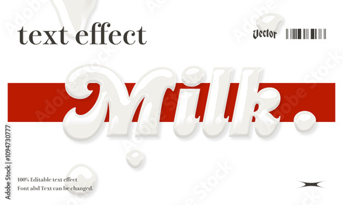 Milk Vector Editable Text Effect. 