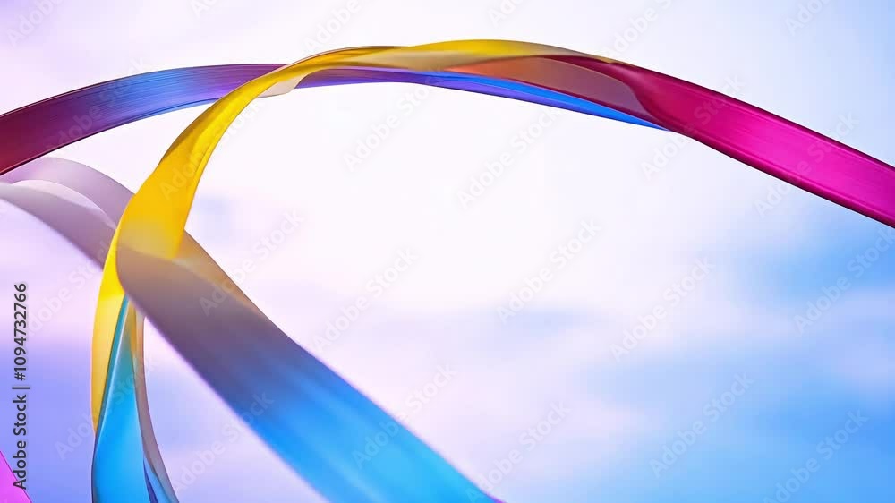 Flowing Rainbow Ribbons Animation Creating a Vibrant and Festive Party Background in 4K Flowing Rainbow Ribbons Animation Creating a Vibrant and Festive Party Background in 4K