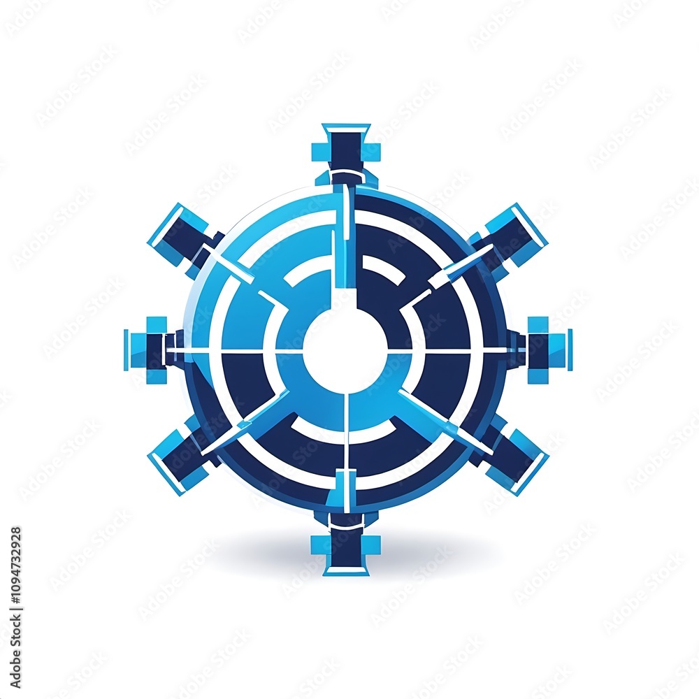 logo of a system integration company, isolated on white background