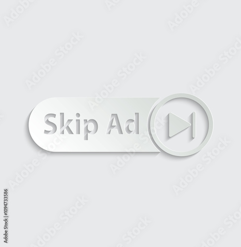 skip ad icon vector buttom stop advertisement 