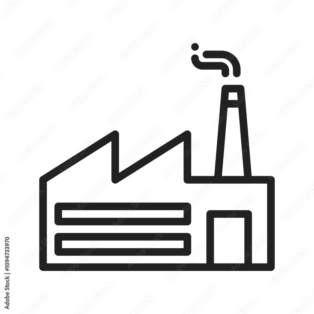 Factory I Icon vector image. Suitable for use on web apps, mobile apps, and print media. Factory I Icon vector image. Suitable for use on web apps, mobile apps, and print media.