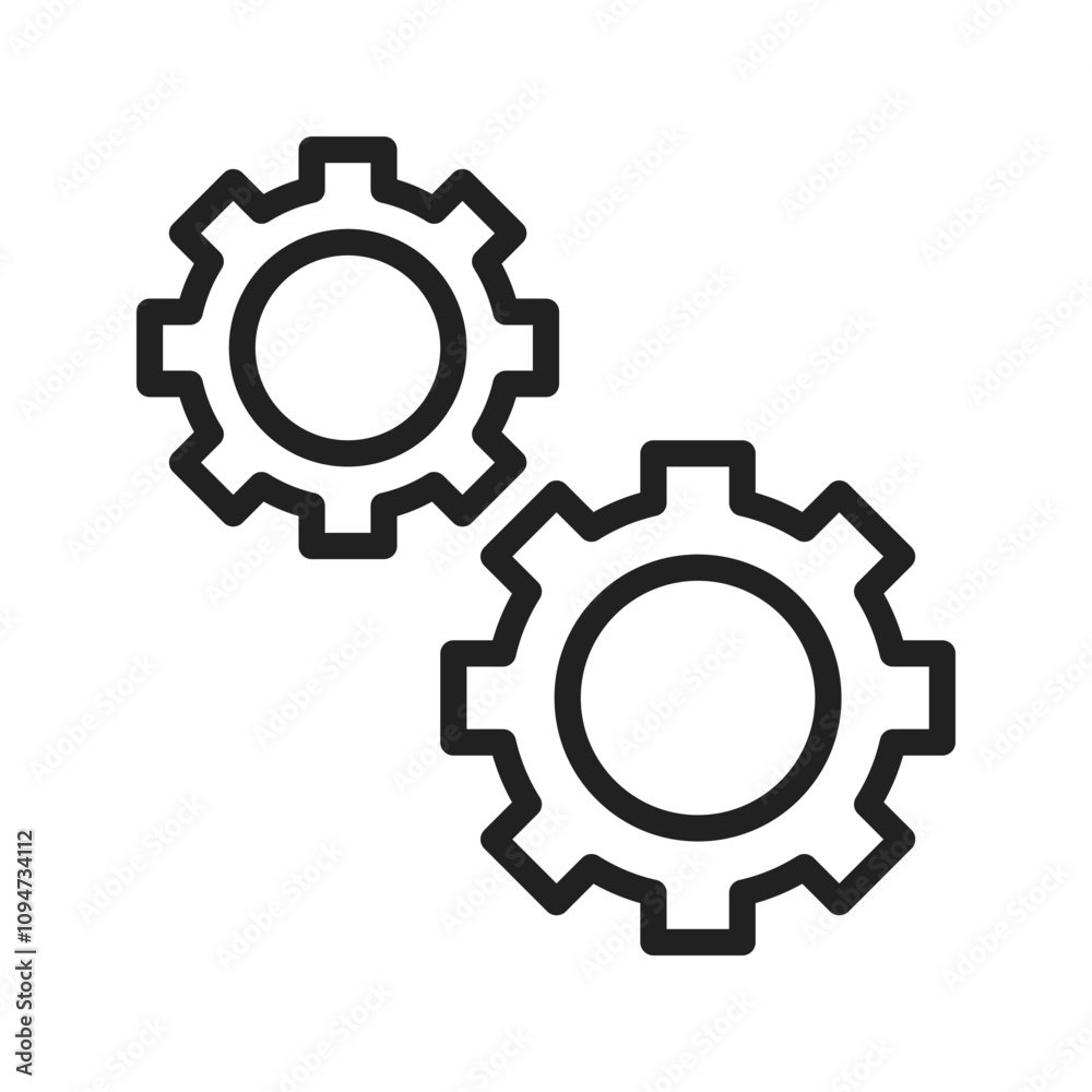 Cogwheel Icon vector image. Suitable for use on web apps, mobile apps, and print media.