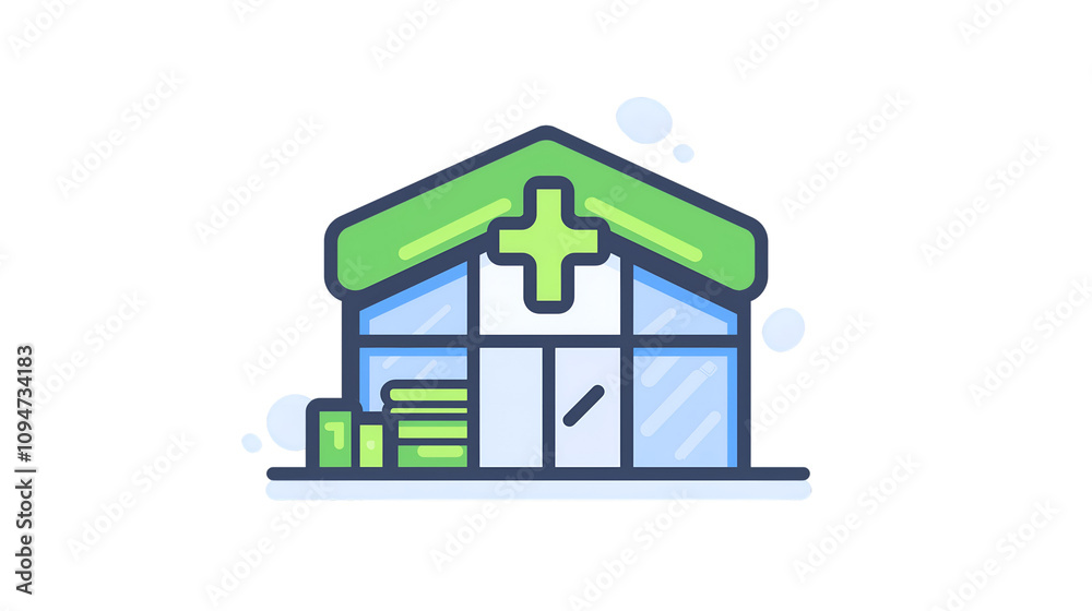Hospital sign/icon isolated on transparent PNG. Hospital sign/icon isolated on transparent PNG.