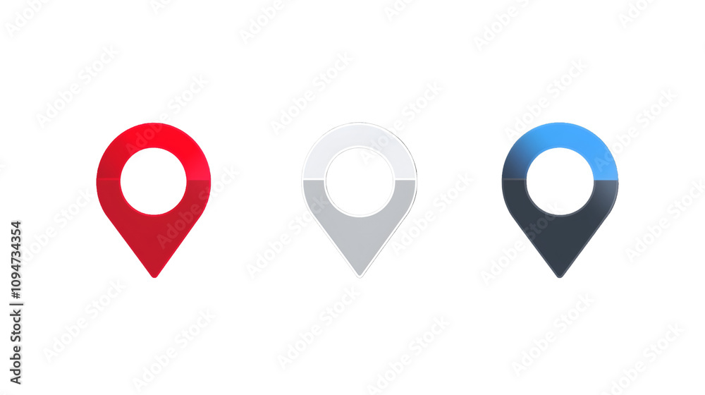 Location icons isolated on transparent PNG. Location icons isolated on transparent PNG.
