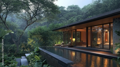 Serene Jungle Villa with Private Infinity Pool
