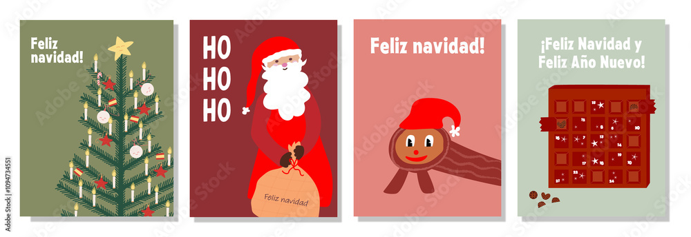 Fototapeta premium Spanish Christmas cards