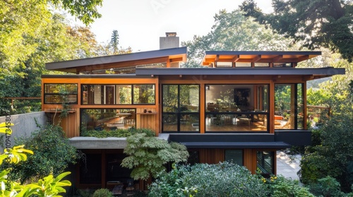 Modern Architectural House nestled in Lush Greenery