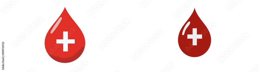 Blood Drop Icon isolated on transparent PNG. Blood Drop Icon isolated on transparent PNG.