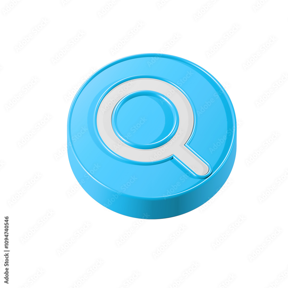 3d search realistic icon for web 3d search realistic icon for web