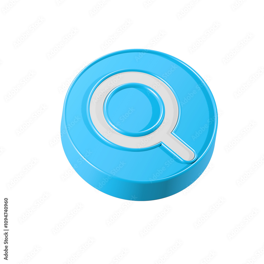 3d search realistic icon for web 3d search realistic icon for web