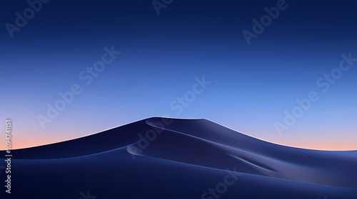 digital technology dark blue gradient sand dune landscape illustration poster background