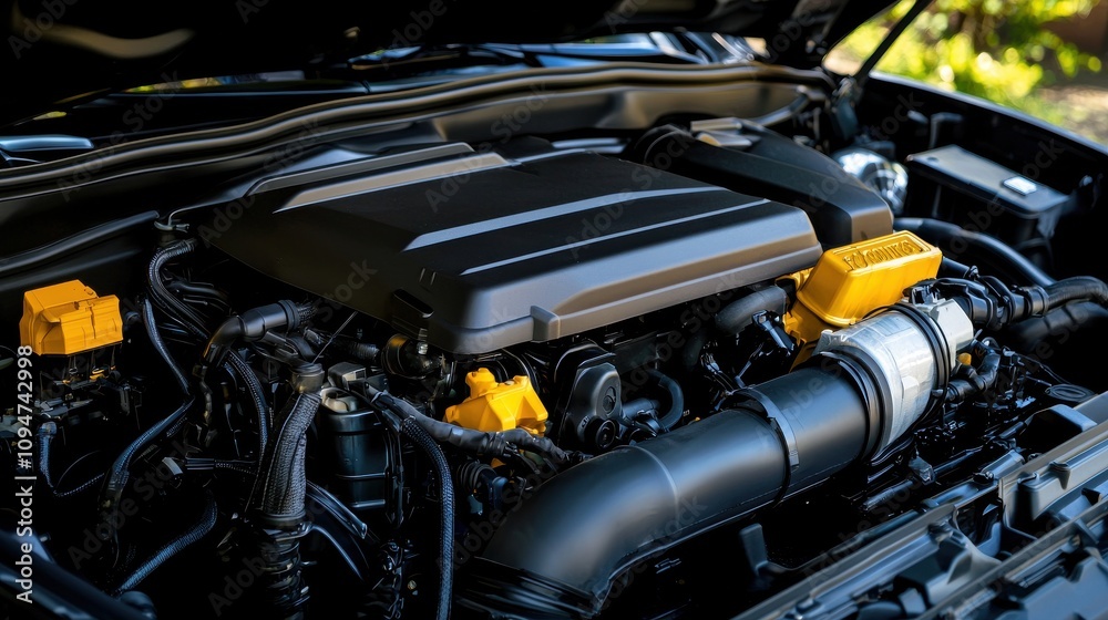 A Close-Up View of a Powerful SUV Engine Highlighting Safety and Reliability Features Ideal for Family Adventures and Outdoor Escapes in a Bay Setting A Close-Up View of a Powerful SUV Engine Highlighting Safety and Reliability Features Ideal for Family Adventures and Outdoor Escapes in a Bay Setting