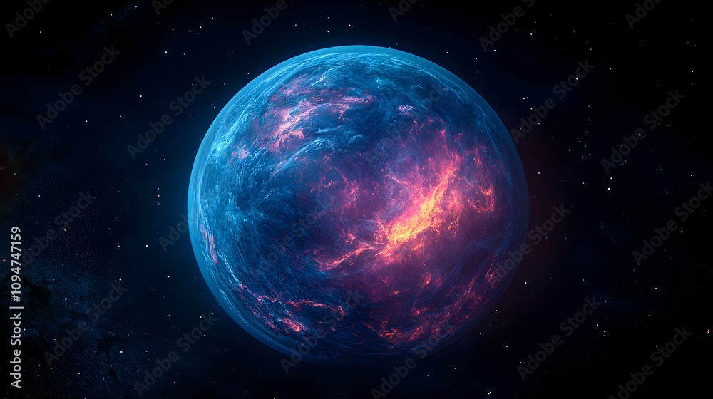 Fototapeta premium Alien planet astro photography space nebula