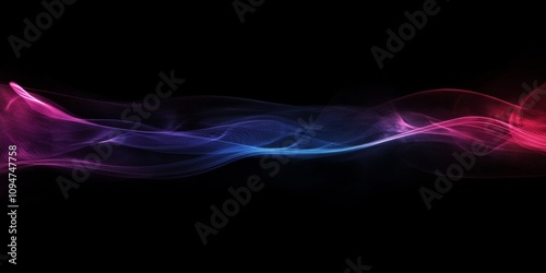 Red, purple, and blue sound waves on a dark background.  A futuristic design for music or tech visuals.
